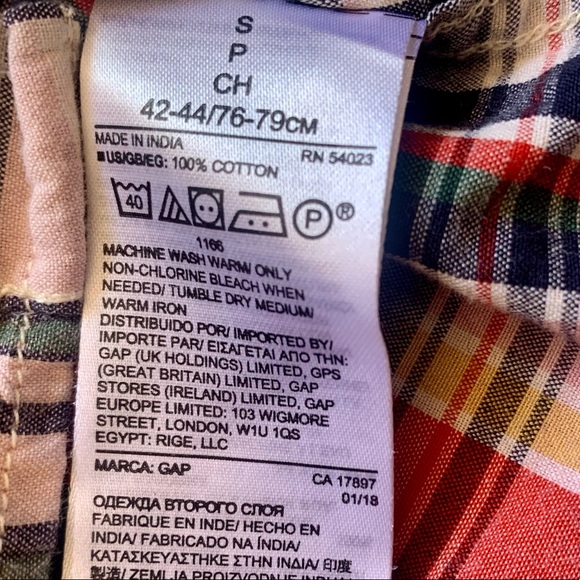 Gap Plaid Button Up Shirt - Men’s Small - Picture 6 of 6